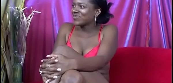  Experienced ebony lesbian with big melons teaches young girlfriend the art of pink love